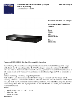 Panasonic DMP-BDT184 Blu-Ray-Player mit 4K