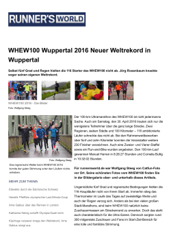 WHEW100 Wuppertal 2016_ Weltrekord über 100 Kilometer