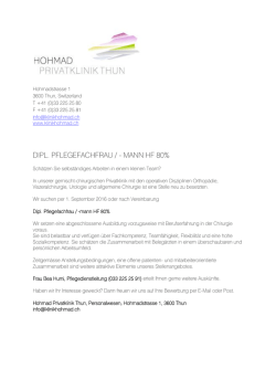 dipl. pflegefachfrau / - mann hf 80%