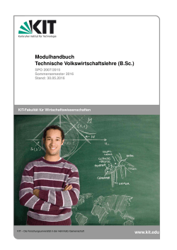 Modulhandbuch - KIT-Fakultät für Wirtschaftswissenschaften