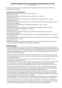 Durchf&uuml;hrungsbestimmungen Mannschaftsspielbetrieb