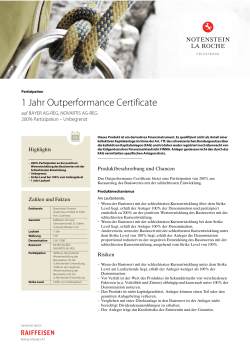 1 Jahr Outperformance Certificate