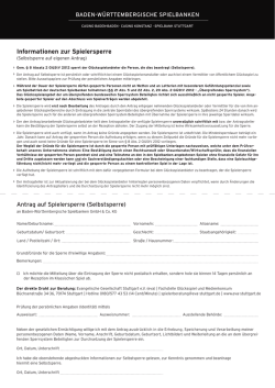 Informationen und Antrag