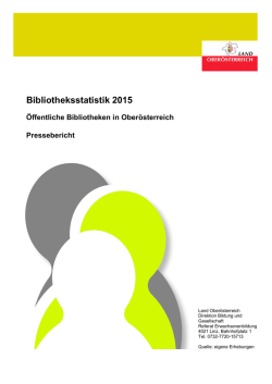 Eine Erfolgsgeschichte Bibliotheksstatistik f&uuml;r