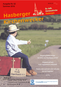 Ausgabe Sommer 2016 - Christuskirche Hasbergen