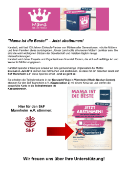 Karstadt-Aktion Mama ist die Beste