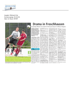Drama in Froschhausen