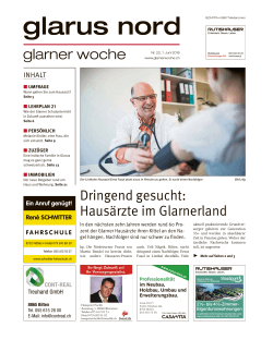 Glarner Woche, Glarus Nord, 1.6.2016