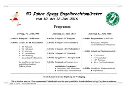50 Jahre Spvgg Engelbrechtsmünster vom 10. bis 12.Juni 2016
