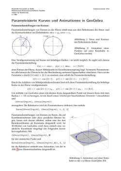 Parametrisierte Kurven und Animationen in GeoGebra