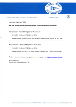 Hallo liebe Segler des WSC - wsc