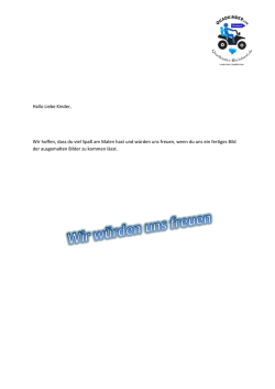 Hallo Liebe Kinder, Wir hoffen, dass du viel Spa&szlig; am Malen hast