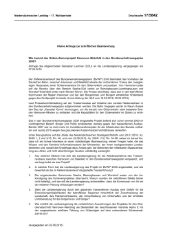 Drucksachen allgemein - Nieders&auml;chsischer Landtag