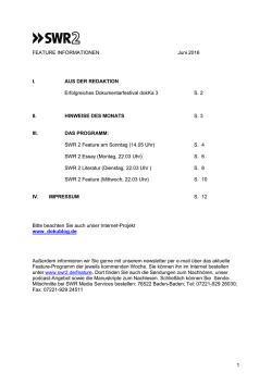 Download: SWR2 Feature Informationen