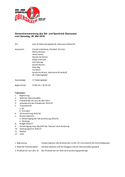 Protokoll GV2016 - Ski- und Sportclub Obersaxen