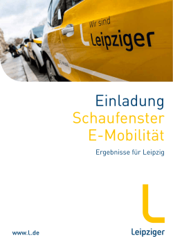 Einladung Schaufenster E-Mobilität - Lipsia-e