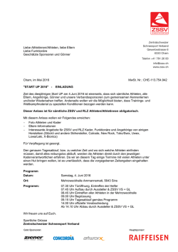 MwSt. Nr.: CHE-113.754.942 Liebe Athletinnen/Athleten, liebe