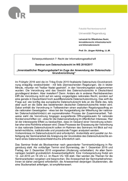 Innerstaatlicher Regelungsbedarf im Zuge der Anwendung der