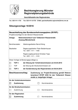 Sitzungsvorlage 19/2016 - Bezirksregierung Münster