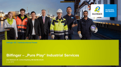 3. Bilfinger –„Pure Play” Industrial Services