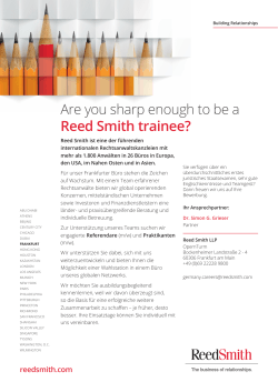 Are you sharp enough to be a Reed Smith trainee?