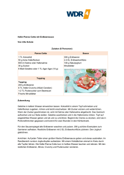 Hafer-Panna Cotta auf Erdbeersauce