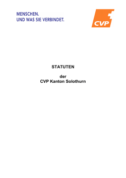 STATUTEN der CVP Kanton Solothurn