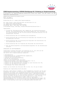 euro adhoc - OAM Issuer Info