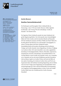 Goethes Sammelleidenschaft