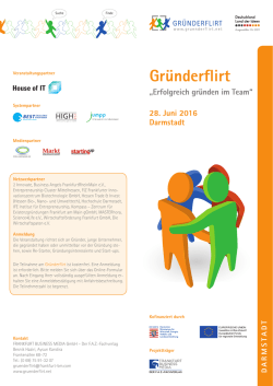 Gr&uuml;nderflirt 2016 - Frankfurt Business Media