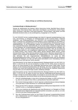Drucksachen allgemein - Nieders&auml;chsischer Landtag
