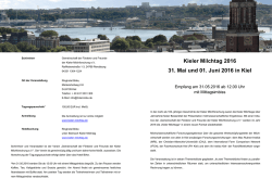 Kieler Milchtag 2016 31. Mai und 01. Juni 2016 in Kiel