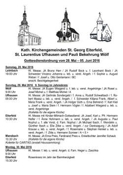 Gottesdienstordnung - ww.sankt-georg