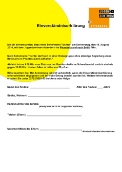 Einverständniserklärung - Jugendzentrum Attendorn