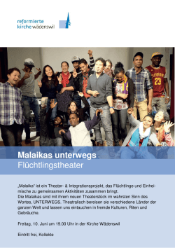 Flyer - FlüchtlingsTheater Malaika
