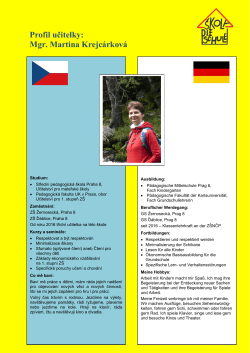 Profil učitelky: Mgr. Martina Krejcárková