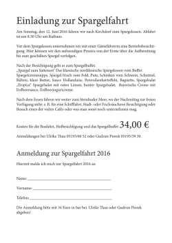 Einladung zur Spargelfahrt