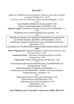 Heute gibt`s - HOTEL DER ALTWIRT Lenggries