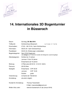 14. Internationales 3D Bogenturnier in Büsserach