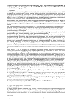 Erläuterungen zum Änderungserlass betreffend die