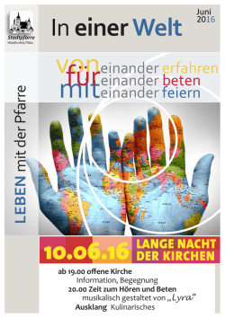 In einerWelt - Pfarre Waidhofen an der Ybbs