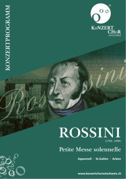 Programmheft zum Konzert Rossini als PDF