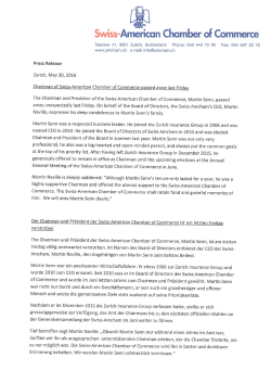 Page 1 Swiss-American Chamber of Commerce Talacker 41, 8001