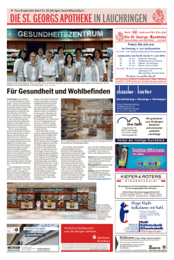 DIE ST. GEORGS APOTHEKE IN LAUCHRINGEN &ndash; ANZEIGE &ndash;