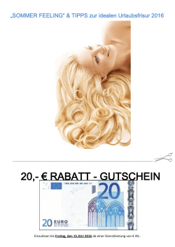 20,- € rabatt - gutschein - Wien