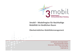 3mobil – Modellregion für Nachhaltige Mobilität im ländlichen Raum