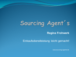 Sourcing Agent´s Konzept - Sourcing Agents