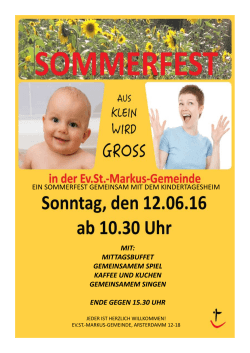 Sommerfest - Markus-Gemeinde zu Bremen