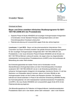 Investor News - Bayer Investor Relations
