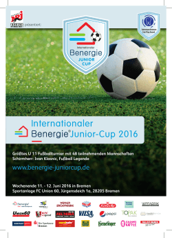 Programm 2016 - Benergie Junior Cup